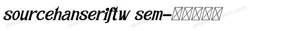 sourcehanseriftw sem字体转换